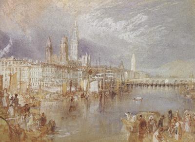 Joseph Mallord William Turner Rouen,looking up the Seine (mk31) France oil painting art